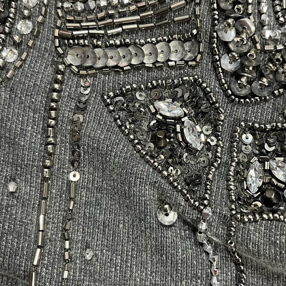 Pilcro Embellished Beaded Graphic Sweatshirt - Picture 2 of 8